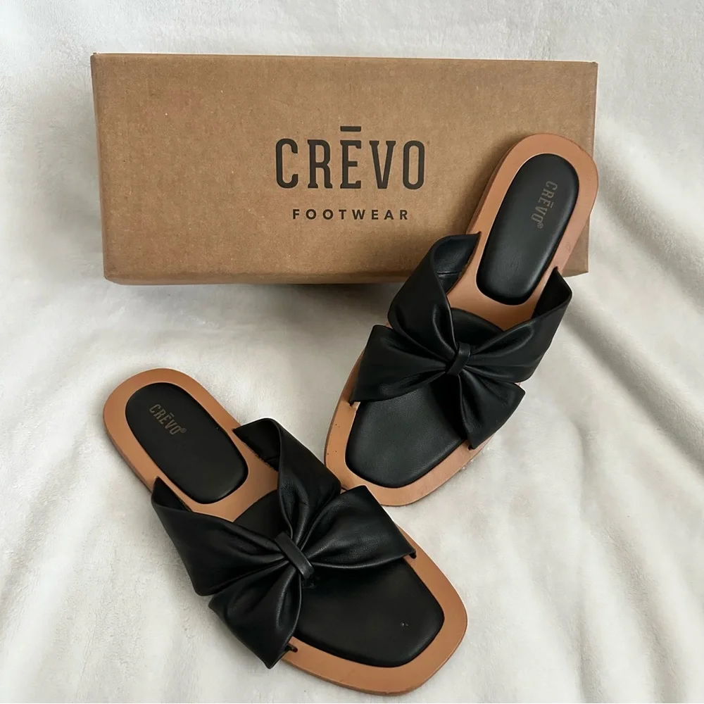 CREVO Kitty Leather Slide Sandal 7
